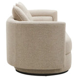 Oratino Ivory Linen Fabric 3 Seater Sofa