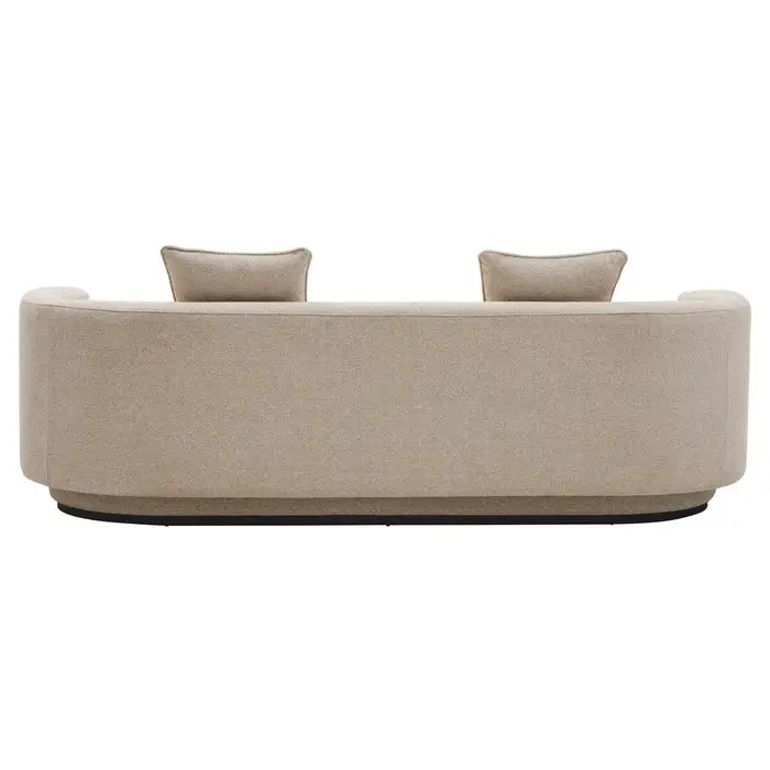 Orman Ivory Linen Fabric 3 Seater Sofa