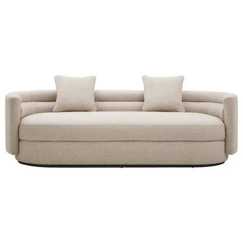 Oratino Ivory Linen Fabric 3 Seater Sofa