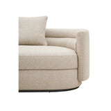 Oratino Ivory Linen Fabric 3 Seater Sofa