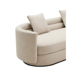 Oratino Ivory Linen Fabric 3 Seater Sofa