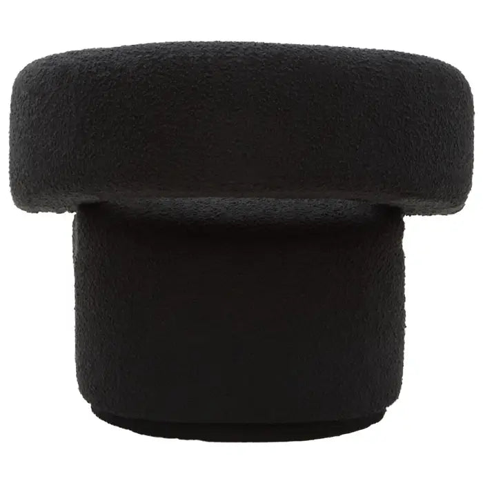 Oliveira Black Boucle Fabric Revolving Armchair