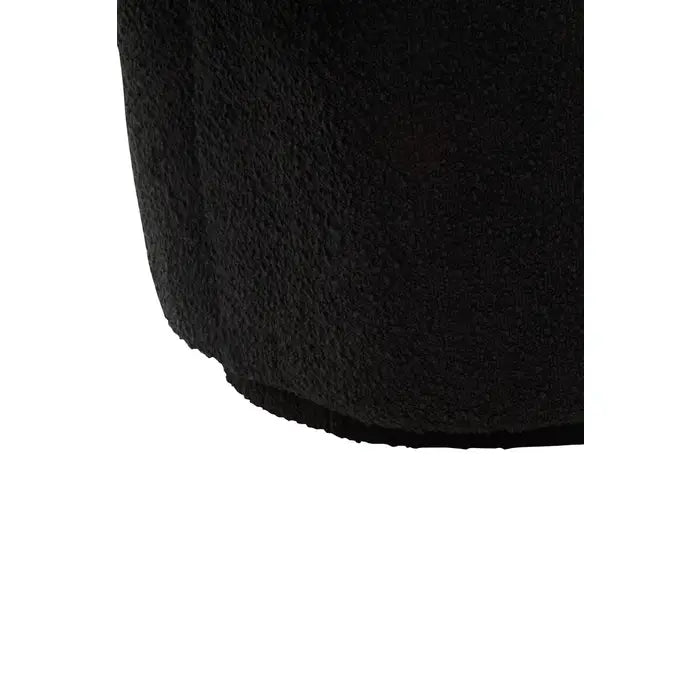 Oliveira Black Boucle Fabric Revolving Armchair