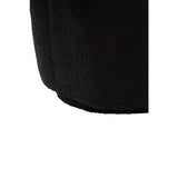 Oliveto Black Boucle Fabric Revolving Armchair