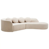 Ovada Cream Linen Fabric 3 Seater Sofa