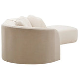 Ovada Cream Linen Fabric 3 Seater Sofa