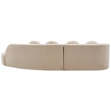 Ovada Cream Linen Fabric 3 Seater Sofa