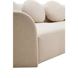 Ovada Cream Linen Fabric 3 Seater Sofa
