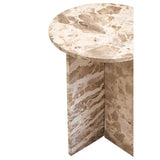 Santino Round Chocolate Marble Side Table
