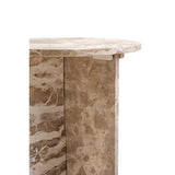 Santino Round Chocolate Marble Side Table