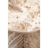 Santino Round Chocolate Marble Side Table
