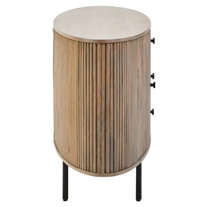 Torino Three Drawer Grey Mango Wood Sideboard