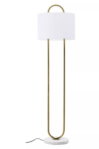 Nalon White And Gold Floor Lamp