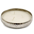 Silver Hammered Candle, 15cm