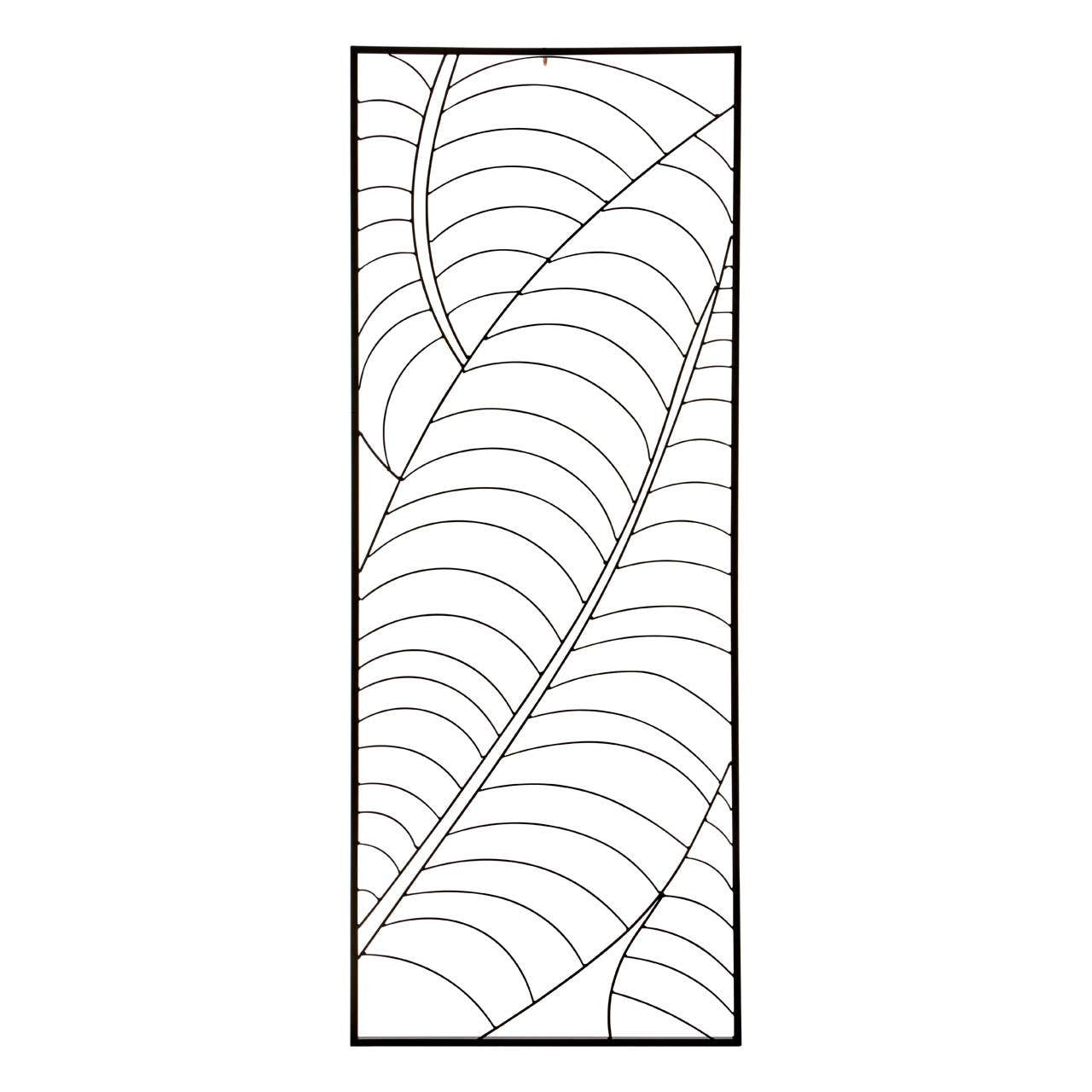 Trinco Small Black Leaf Design Wall Art