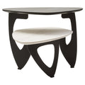 2 Tier Small Asymmetrical Ceramic Coffee Table