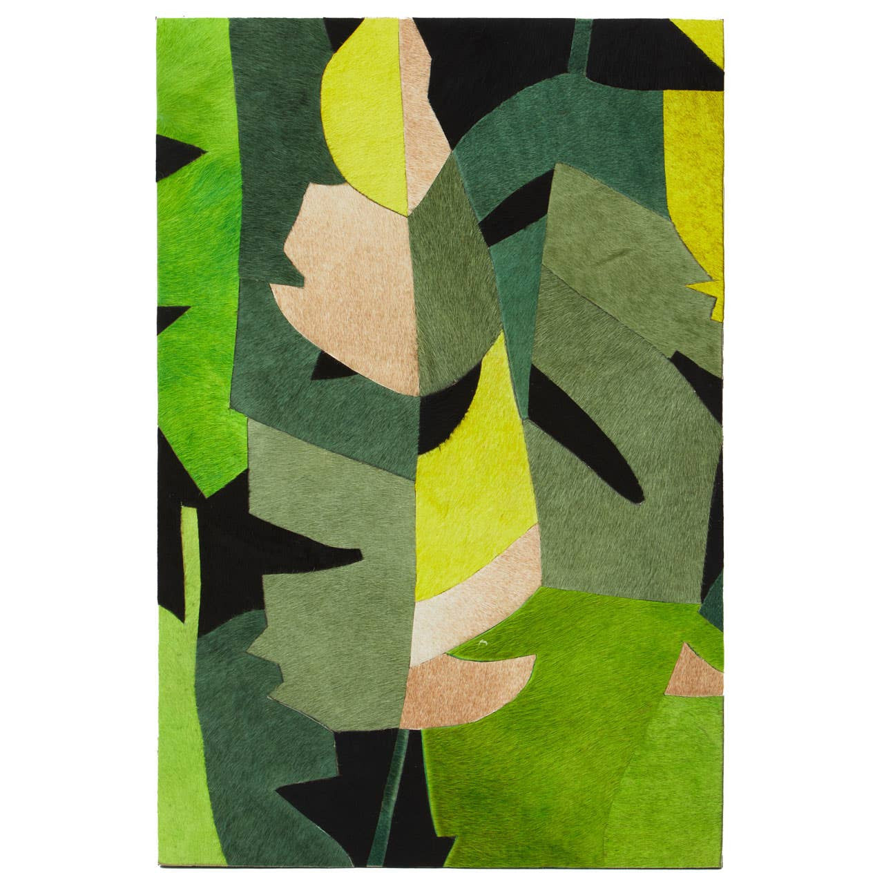 Saflin Botanical Hair on Leather Print Wall Art