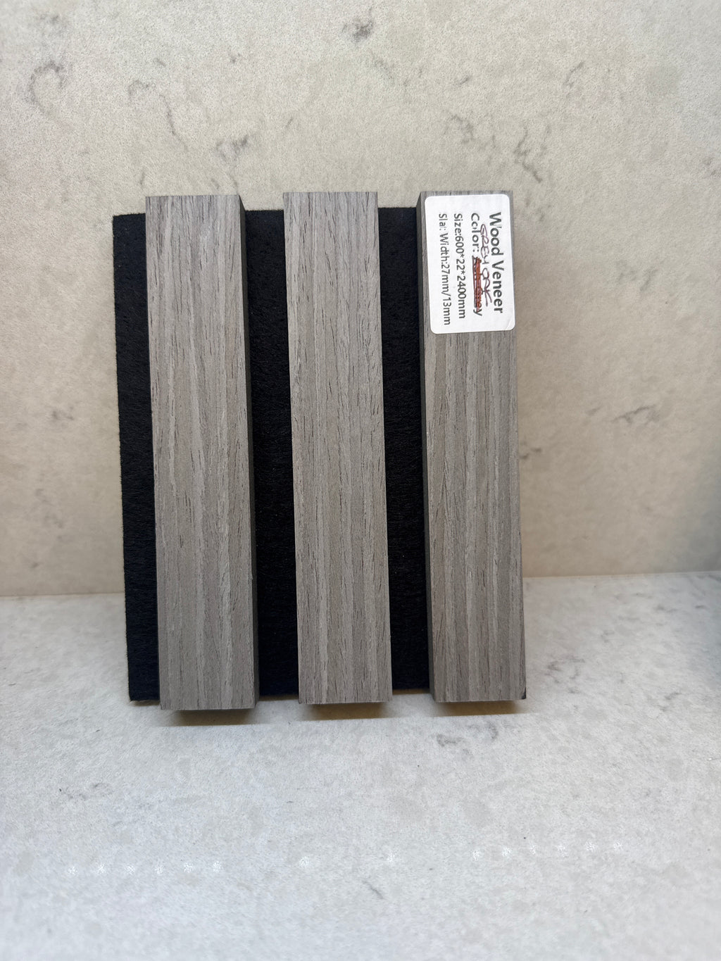 Grey Oak wood veneer wall panels