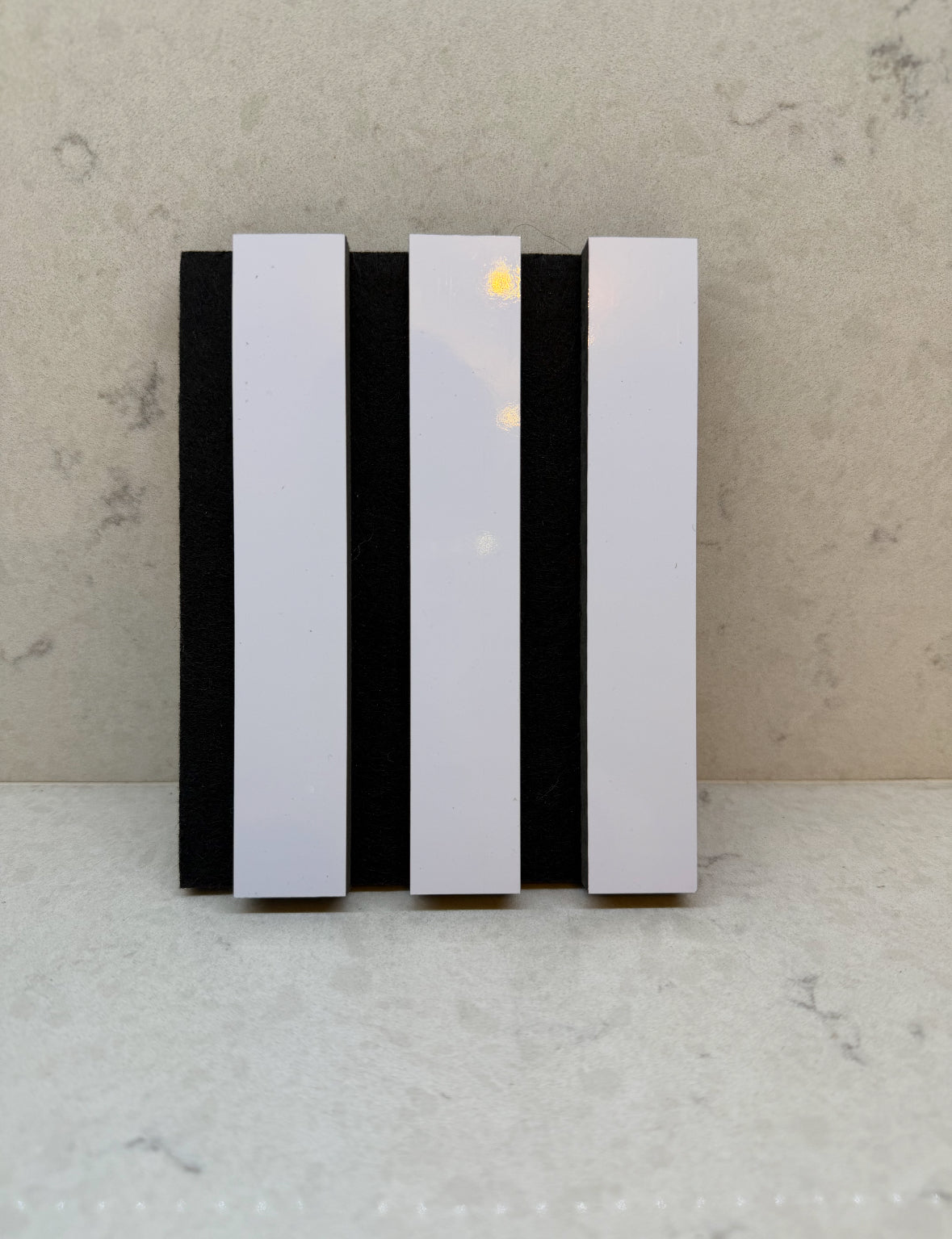 White acoustic wall panel