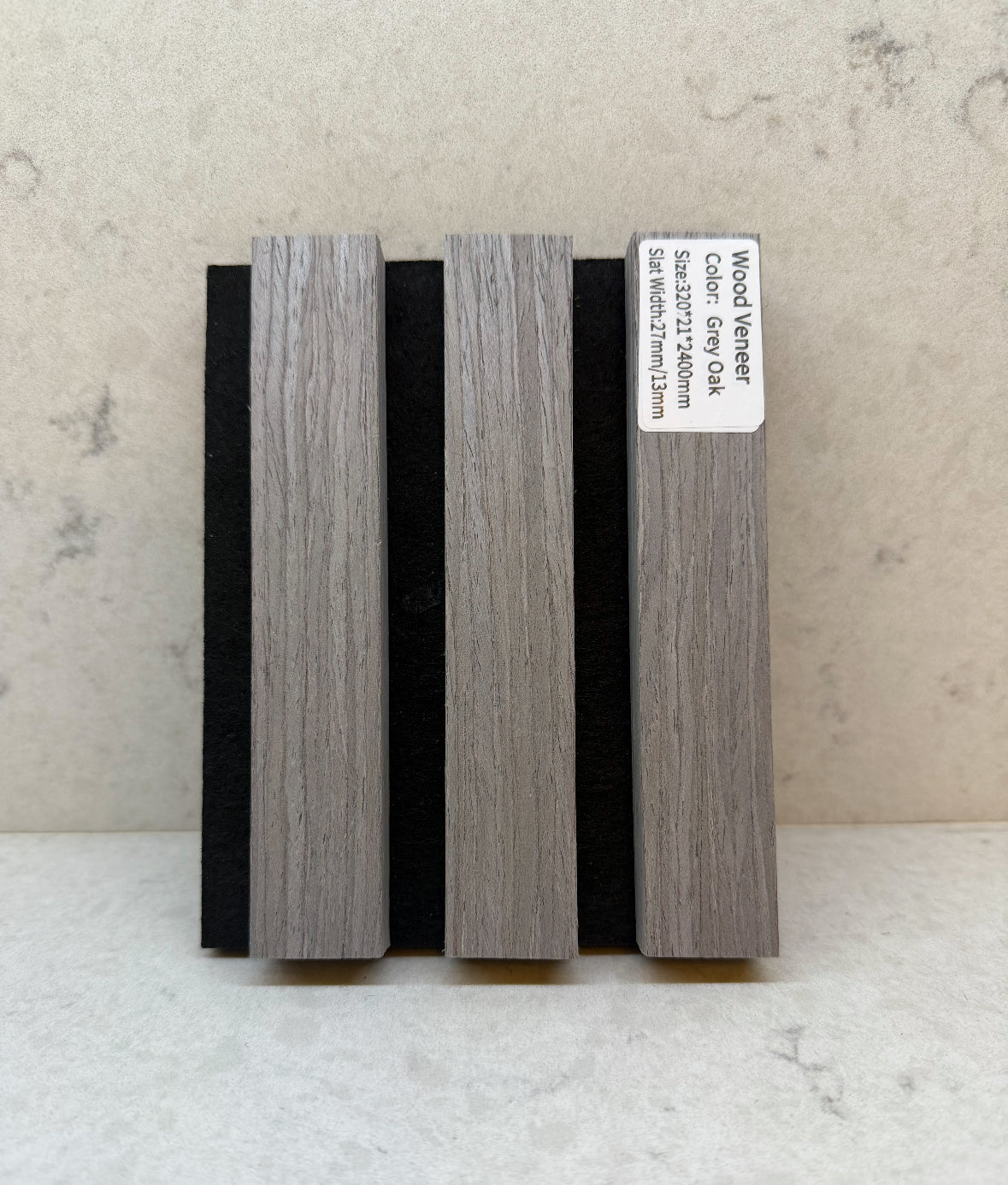 Grey Oak wood veneer wall panels