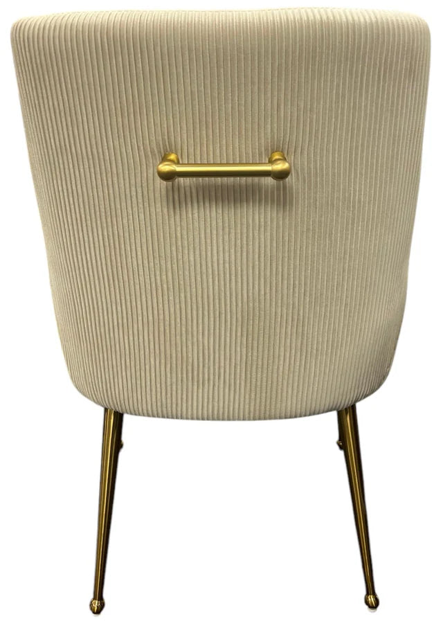 G-Milan Ivory Chair Gold Legs