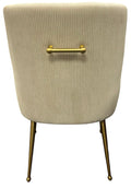 G-Milan Ivory Chair Gold Legs