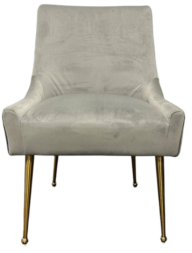 G-Milan Dark Grey Chair Gold Legs