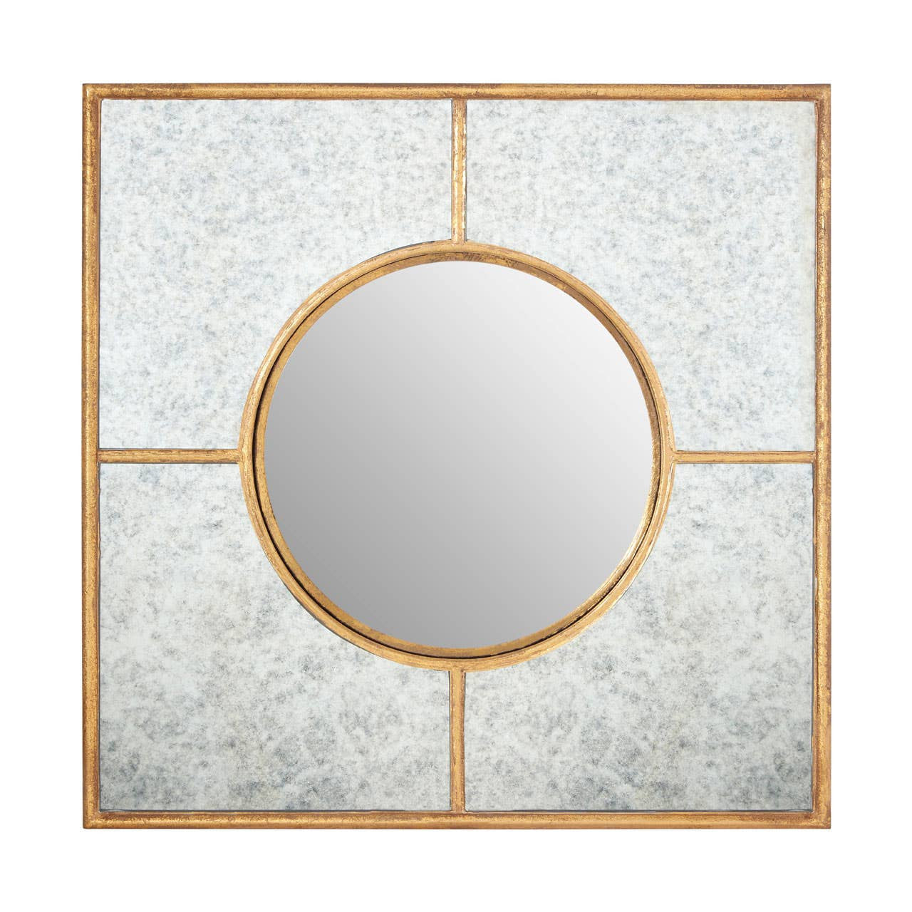 Zarim Gold Finish Art Deco Wall Mirror