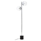 Silver Finish Metal Floor Lamp