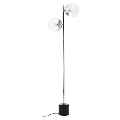 Silver Finish Metal Floor Lamp