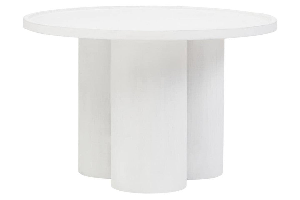 Wissa Whitewash Mango Wood Column Detail Coffee Table