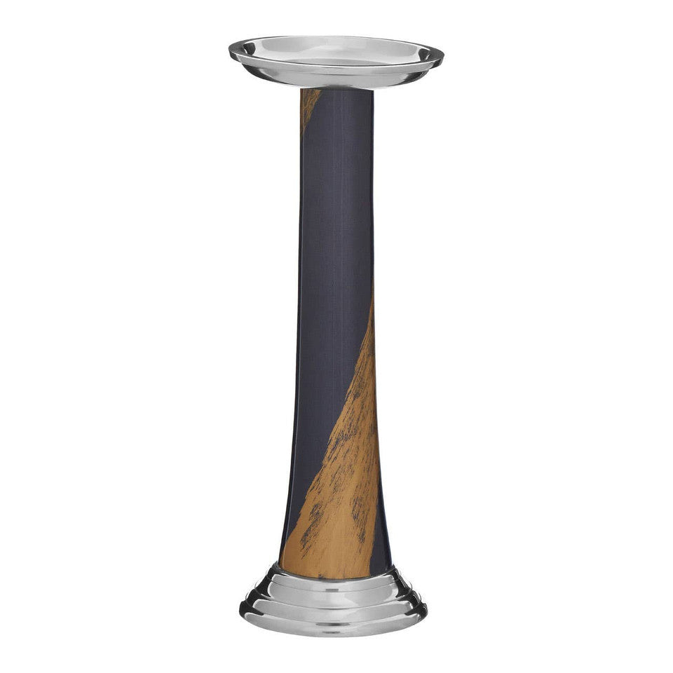 Anna Blue And Gold Candle Holder