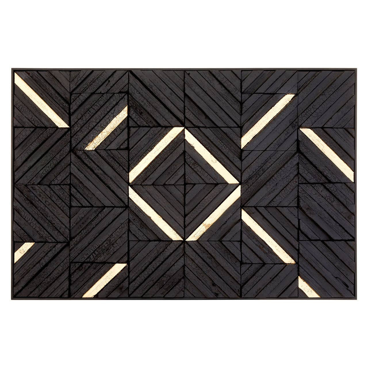 Module Black Wood Carving Wall Art