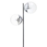 Silver Finish Metal Floor Lamp