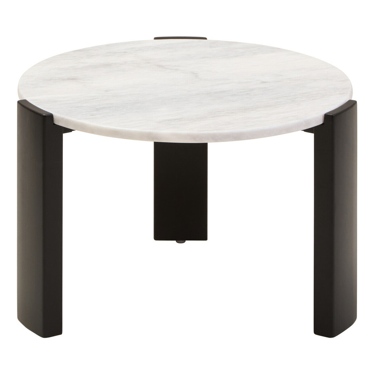 Palma Round White Marble Top Small Coffee Table
