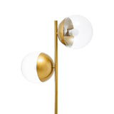 2 Bulb Gold Finish Metal Floor Lamp