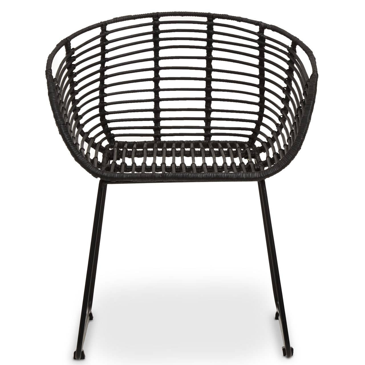 Lagin Black Natural Rattan Chair