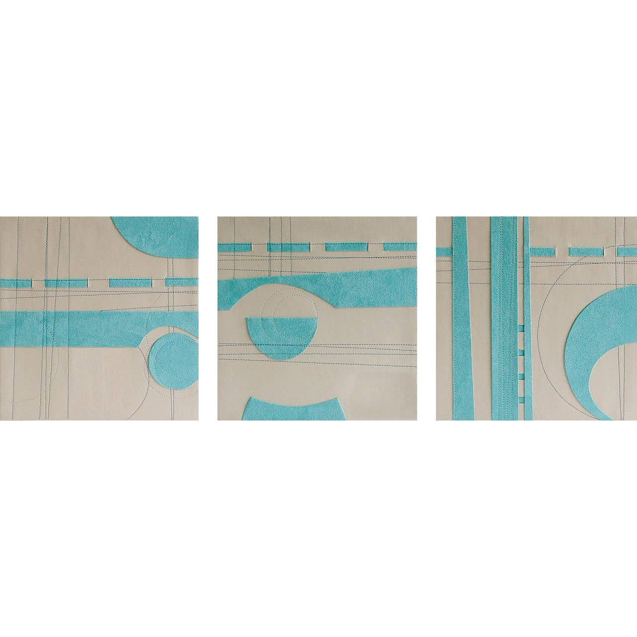 Aqua and Cream Suel Wall Art