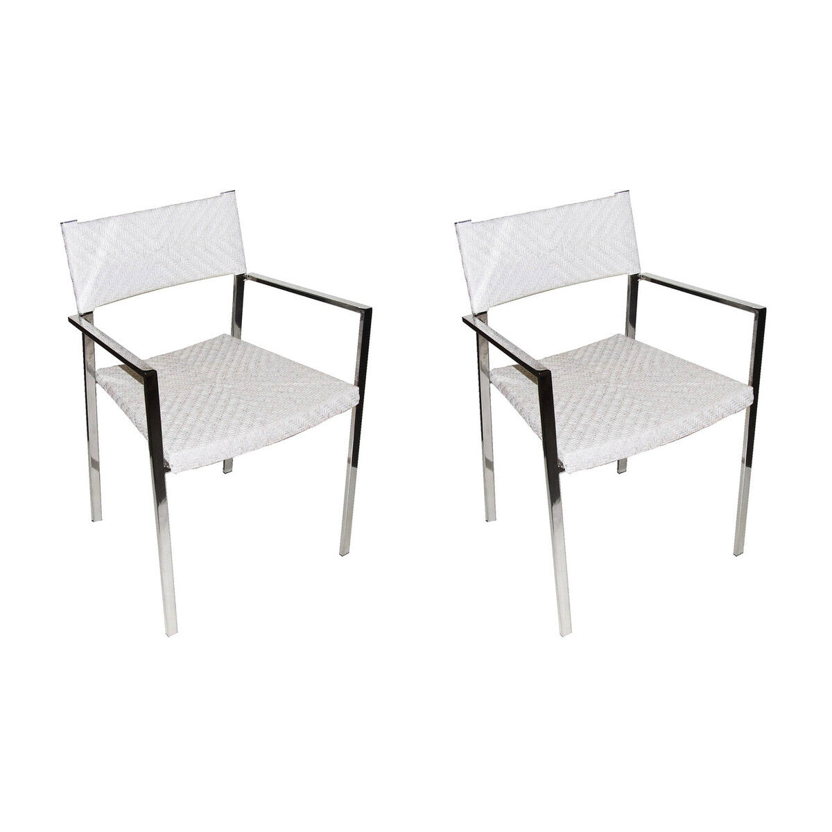 Set Of Two White Rafa Chairs