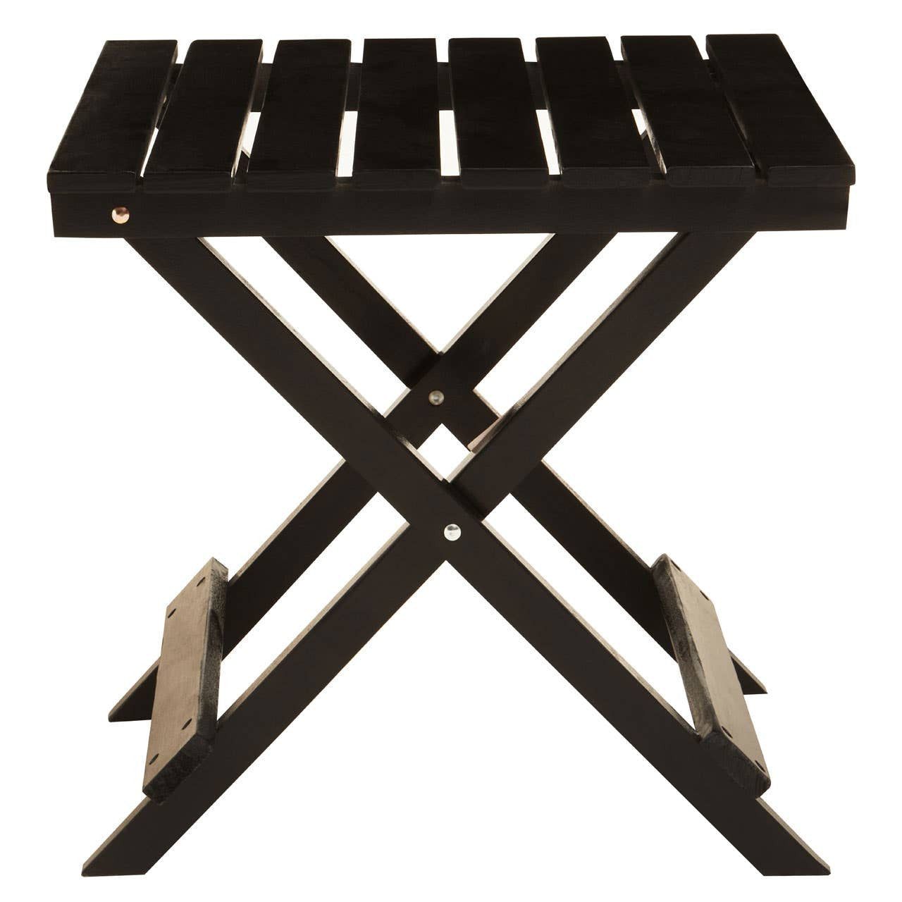 Beau Black Wood Folding Table