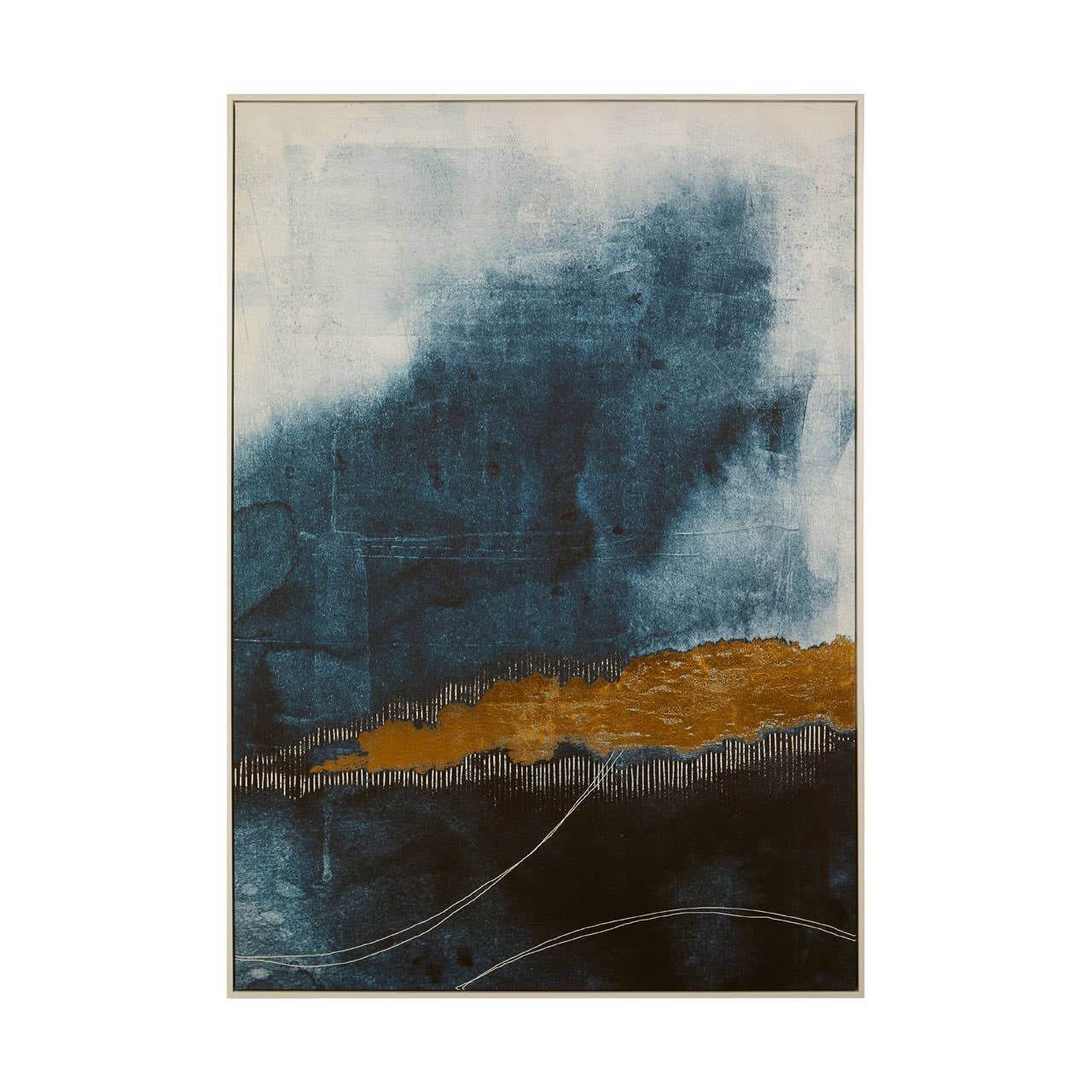 Asetto Blue And Gold Wall Art