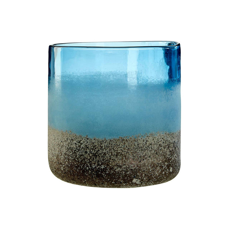 Chara Small Blue Sand Effect Vase