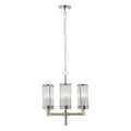 Horton Glass and Nickel Finish 6 Arm Pendant Light